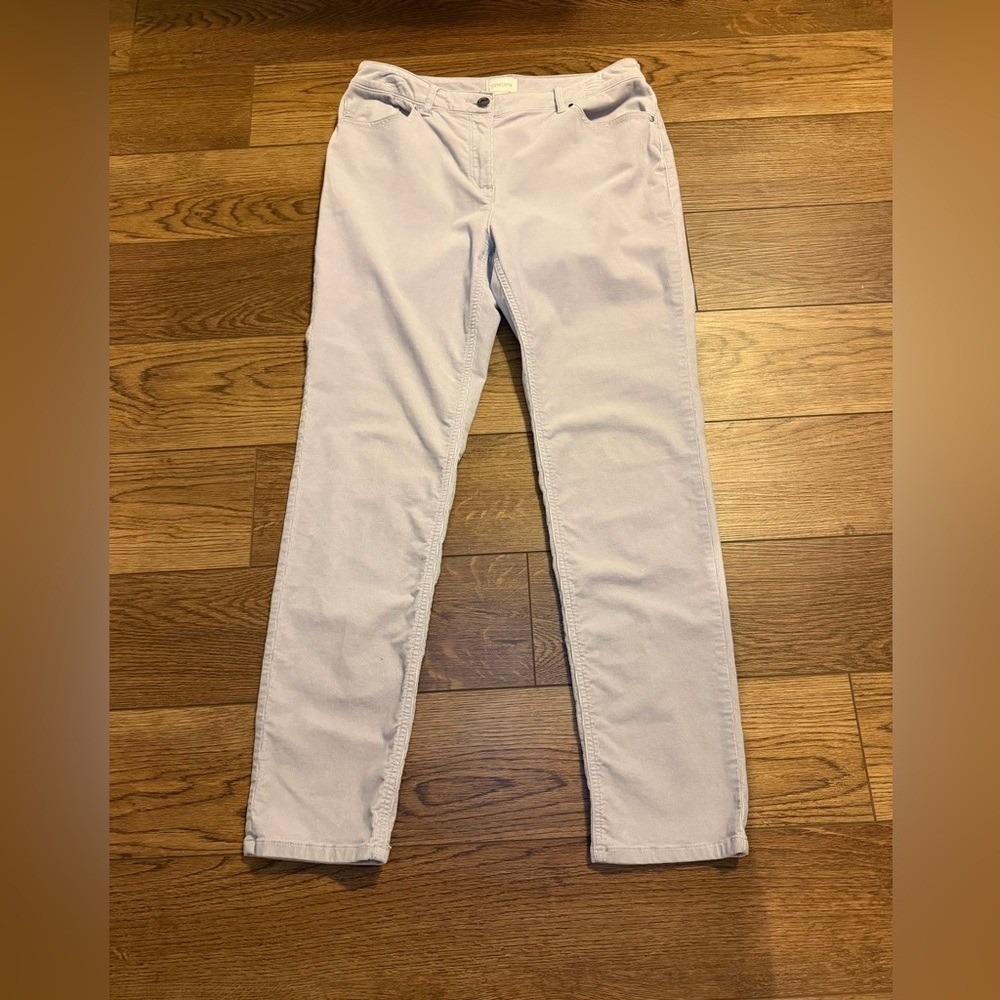 Chicos So Slimming Corduroy Pants Beige Straight Leg Size 0.5 Small